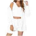 thumbnail image 3 of Sentmoon Matching Pajama Set for Women Going out Tops for Women and Trousers Pants for Women Crew Neck Womens Lounge Long Sleeve Solid Color Sleep Shirts for Women Winter for Relaxing Weekends, 3 of 9