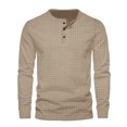 thumbnail image 1 of zbxnLI Men's Crew Neck Sweatshirts Button T-Shirts Solid Color Casual Lightweight Pullover Sweatshirt Tops, 1 of 6
