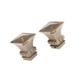 thumbnail image 1 of 2 Pcs Embouts de Tringle à Rideaux Tête de Tringle pour Tige de Ø 28 mm Tour Carrée#Bronze, 1 of 8