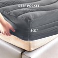 thumbnail image 4 of Sonive Full Size Mattress Protector, Mattress Topper with 8-21" Deep Pocket, Mattress Pad with 3-Zone Support, Mattress Cover Microfiber Fitted Mattress Machine Washable Grey, 4 of 5