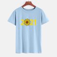 thumbnail image 3 of Hauts d'Été Grande Taille pour Femmes Chic Mode Femmes Manches Courtes Col Rond T-shirt 2021 Haut Imprimé T-shirt Col en V Femmes en Liquidation, 3 of 5