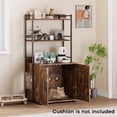 thumbnail image 2 of Bingirl Cat Litter Box Enclosure with Shelf Storage, 2-in-1 Hidden Cat Box with 3 Shelves, 2 of 7