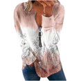 thumbnail image 2 of Chandails à Capuchon Mode pour Femmes 2023 Hauts Automne Manches Longues Chandail Ample Chemise Chic Décontractée Chandails à Col Rond pour Dames Rabais de 50 % Liquidation Costumes d'Halloween/Noël, 2 of 5