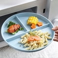 thumbnail image 1 of Shyuyusa Plateau de Service Rond à 3 Compartiments Compartimenté, Assiette Multifonction pour Collations, Fruits, Noix, Utilisation de Service sur Table de Cuisine, 1 of 1