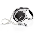 Flexi New Comfort Tape Retractable Large Dog Leash, Black, 8m/26ft