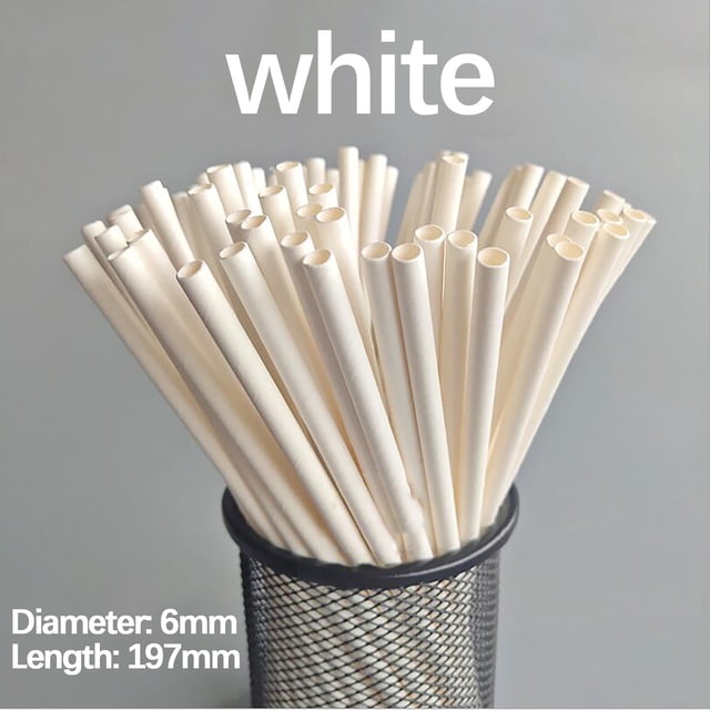 Disposable Paper Straw Beverage Party Dessert Cake Decoration(200Pc)