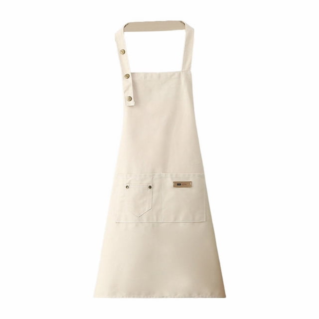 Canvas Apron Polyester Cotton Apron Cover Up Western Restaurant Hot Pot Shop Milk Tea Shop Work Clothes