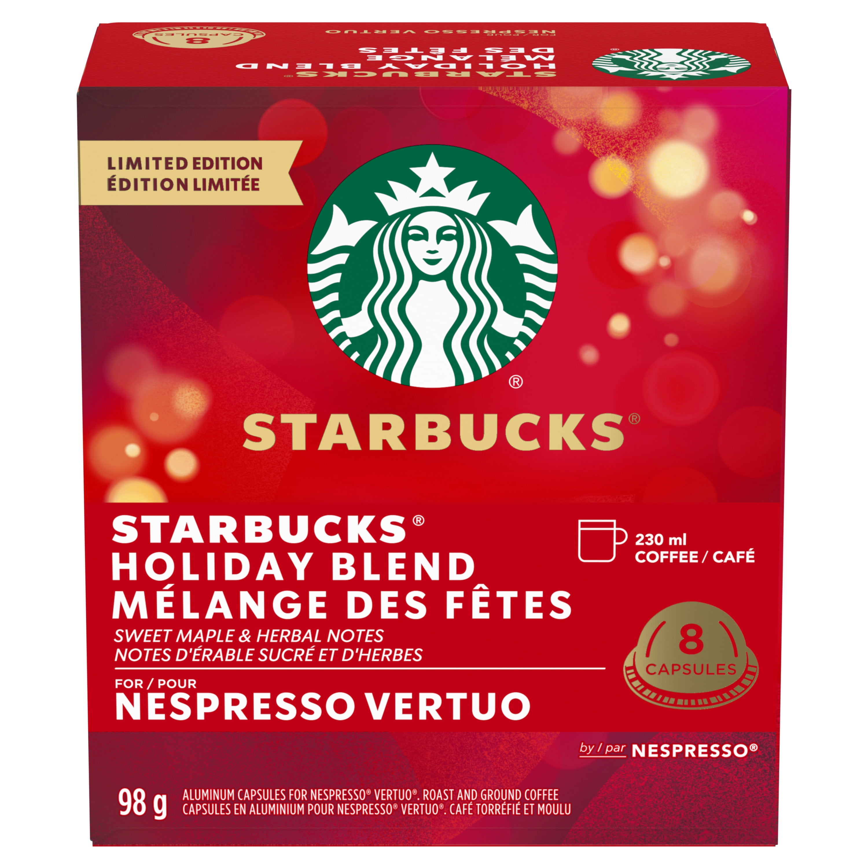 STARBUCKS VERTUO HOLIDAY BLEND 4X98G