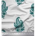 thumbnail image 1 of Soimoi Polyester Crepe Fabric Floral & Paisley Block Print Fabric by The Yard 52 Inch Wide, 1 of 3