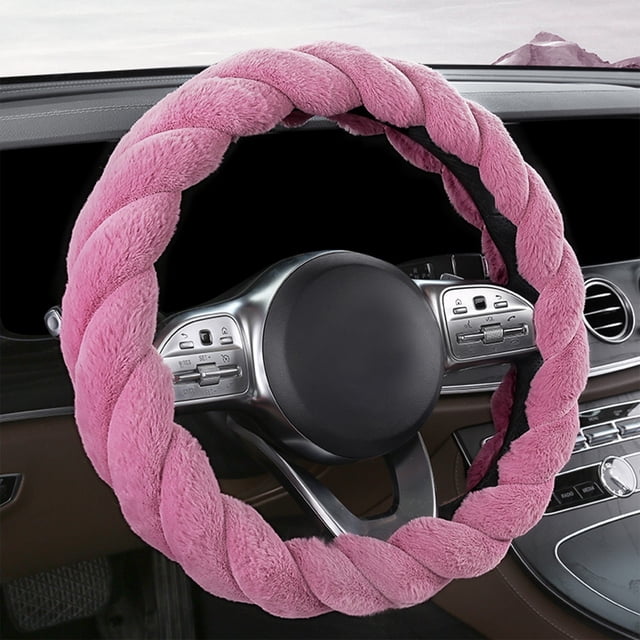 TIMIFIS Steering Wheel Covers Car Steering Wheel Cover with Soft Warm Non-Slip Car Decoration Car Wheel Protector Universal Fits 14-15 Inches Car Accessories