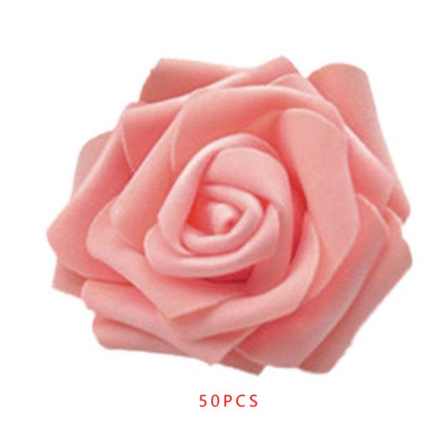 50pcs Artificial Bionic Flowers PE Foam Fake Lifelike Roses roses ; artificial Wedding Egagement Decorations