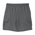 thumbnail image 4 of MIASHUI Boys Cargo Shorts Summer Drawstring Stretch Waist Sports Pants with Pocket,Grey,3-4 Years, 4 of 6