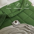 thumbnail image 4 of BedTreat Down Alternative Comforter with Corner Tabs - All Season Quilted Full Size 240 GSM Green Comforter, Machine Washable Microfiber Bedding, 4 of 8