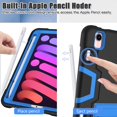 thumbnail image 2 of Mignova pour iPad Mini 6 6e Génération Étui 8,3 Pouces, Robuste Résistant Antichoc Adapté aux Enfants Étui Hybride avec Support Intégré Étui de Protection pour iPad Mini 6 (6e Génération) Sortie 2021 (Noir/bleu), 2 of 6