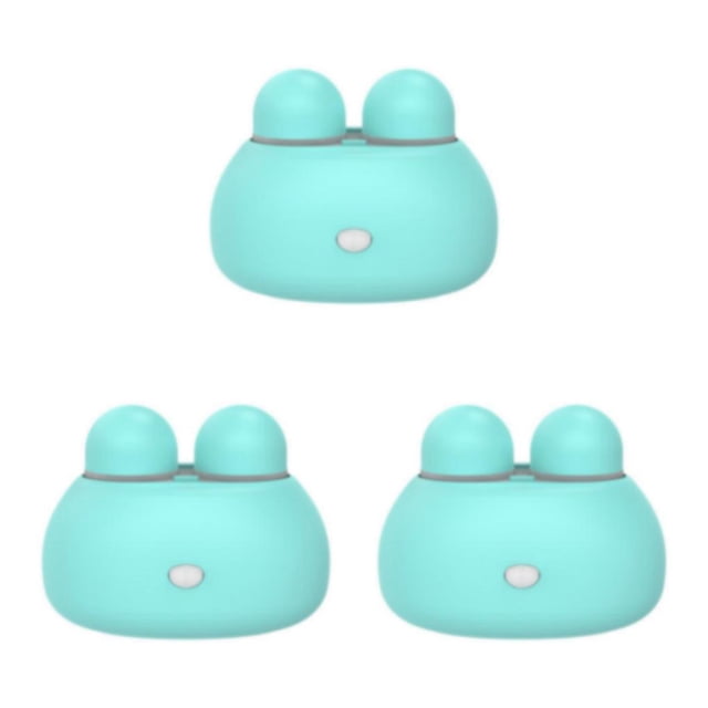 relayinert Cute Contact Lens Container Lens AAA Washer Battery Blue 85x60x65mm 3Set