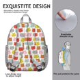 thumbnail image 3 of Geometric Cat Pattern Student Backpack – Minimalist Cat Design With Hand-Drawn Cat Graphic And Boho Cat Aesthetic, 3 of 5