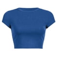 thumbnail image 3 of Chemises Décontractées pour Femmes Col Rond Manches Courtes Polyester pour Sorties d'Été, 3 of 3