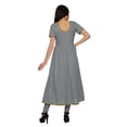 thumbnail image 4 of Moomaya Kurta à Manches Courtes Uni Femmes Robes d'Été Longues Kurti Robe Ethnique, 4 of 6