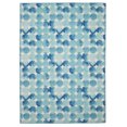 thumbnail image 1 of Outdoor Washable Lakeland Blue & Ivory 5' x 7' Area Rug, 1 of 9