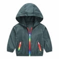 thumbnail image 1 of Posijego Toddler Kids Sun Protection Jacket Spring Summer Long Sleeve Hooded Full Zip Jackets for Outdoor, 1 of 5