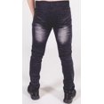 thumbnail image 4 of Mens Skinny Destroyed Biker Slim Fit Straight Fashion Stretch Biker Zipper Jeans, 4 of 7