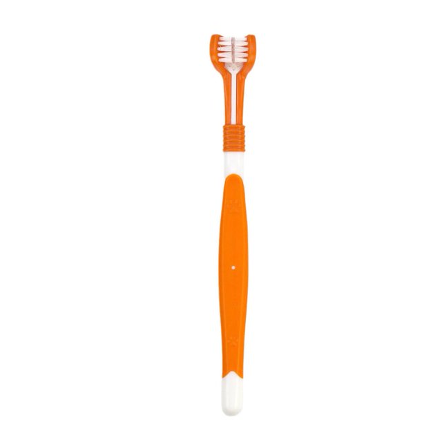 Pet Silicone Finger Toothbrush Dog Three-head Toothbrush. V1X1