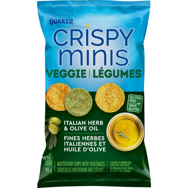 Quaker Crispy Minis Italian Herb & Olive Oil Multigrain Chips with