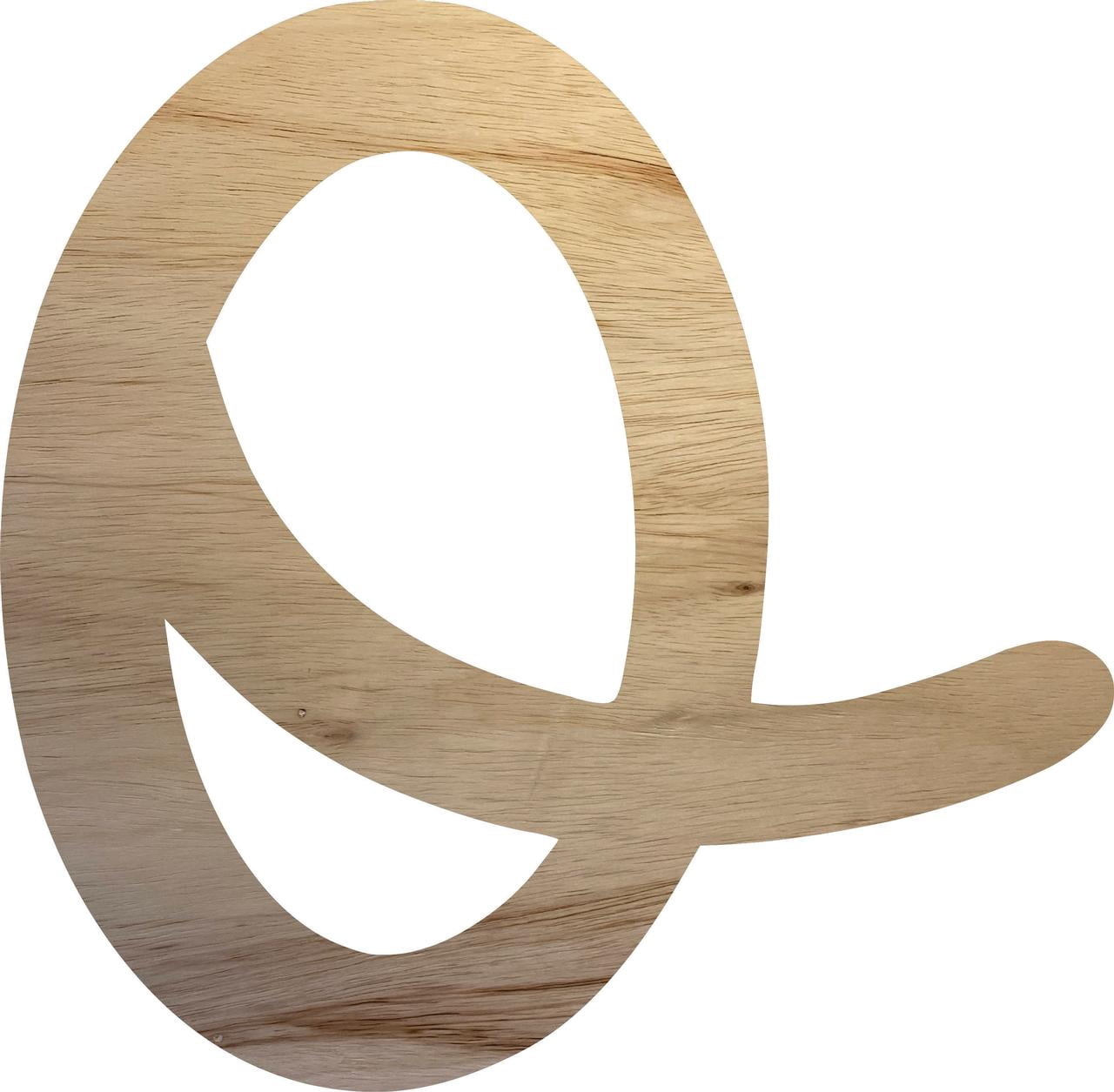 Wooden Letter O Craft Project, 4'' Tall Small Unfinished Wood Alphabet Letter, DIY