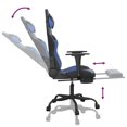 thumbnail image 5 of vidaXL Gaming Chair with Footrest Black and Blue Faux Leather, 5 of 5