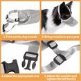 thumbnail image 4 of Dog Muzzle, Adjustable Breathable Mesh Soft Pet Mesh Muzzle For Outdoor Training Gray, 4 of 8