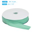 thumbnail image 2 of Unique Bargains Velvet Ribbon 1 1/2 Inch x 10 Yard Single Face Spool Silky DIY Crafts Gift Wrapping Bow Decoration Light Green, 2 of 5
