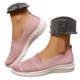 thumbnail image 1 of Mepaouo Chaussures Mocassins de Marche pour Femmes à Enfiler Légères à Bout Rond en Tricot Plates Espadrilles de Course Tennis, 1 of 8