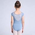 thumbnail image 4 of Girls' Solid Color Short Sleeved Round Neck Dance Practice Uniform Children's Jumpsuit in Medium and Large, 4 of 6