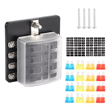 Boîte à Fusibles, Borne à Écrou à Vis 8 Voies Boîte à Fusibles pour Voiture Supports de Blocs de Fusible Robustes et Résistants