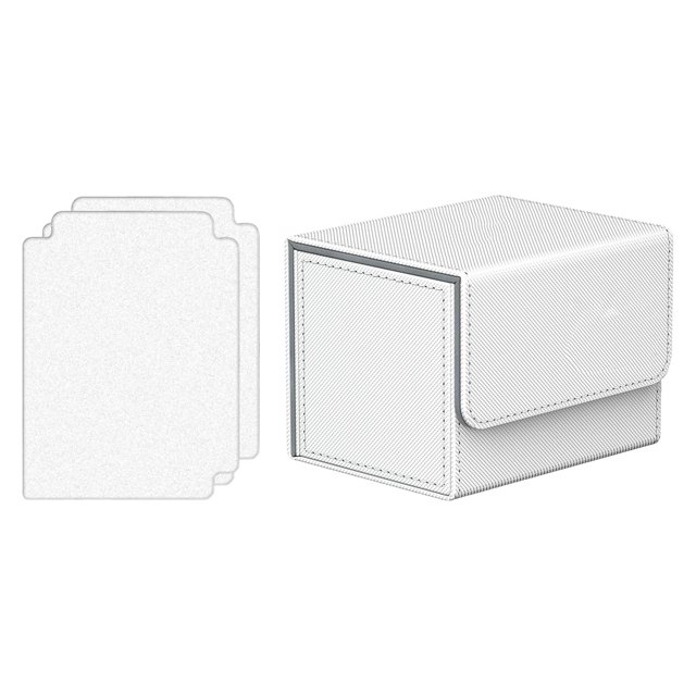 Card Deck Box with Closure Collectible Cards Container Card Holder White