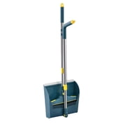 EGNMCR Cleaning Supplies, Sweeping Retractable Long Handle Pan And Brooms Combo For Indoor Outdoor Brooms Dustpan Set For Kitchen Lobby Office Standing Dustpan With Cleaning Teeth broom dustpan