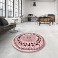 thumbnail image 4 of Ahgly Company Tapis Rectangulaire Lavable en Machine Intérieur Transitionnel Rouge Indien, 7 Pieds x 10 Pieds, 4 of 7