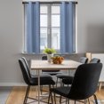 thumbnail image 1 of PiccoCasa 2 Panels Kitchen Linen Look Blackout Curtains Steel Blue 29"x36", 1 of 7