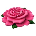thumbnail image 3 of Feltree 3D Flower Mat Non-Slip Soft Area Rug 24x24 Inch Crystal Velvet for Living Room Bedroom Home Office Decor, 3 of 8