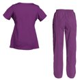 thumbnail image 2 of Women's Scrubs Set Scrub Top and Pants Scrubs Set, 2 of 3