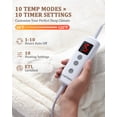 thumbnail image 4 of Electric Heated Throw Blanket - 10 Adjustable Heat Levels, 10-Hour Timer, ETL Certified, Portable, Washable, Fast Heating - 50x60 inches, 4 of 8