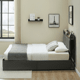 thumbnail image 4 of Modern King Upholstered Platform Bed Frame with Storage Headboard, 2 Drawers, Charging Station & USB Ports, Heavy Duty, Noise-Free, No Box Spring Needed, Easy Assembly – Heather Gray, KING, 4 of 8