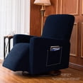 thumbnail image 3 of Subrtex Stretch 1-Piece Recliner Chair Cover Textured Grid Slipcover with Pockets, 3 of 6
