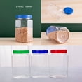 thumbnail image 4 of Storage Bottle with Lid Thick Blue Small, Plastic Jars with Lids, Clear Storage Containers, Airtight, Stackable, Perfect for Sweets, Crafts, Organization, By Kingtowag, 4 of 4