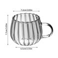 thumbnail image 3 of Riforla Clear Glass Pumpkin Cups with Handles 350ml Mug Fall Coffee Mug Tea Cups for Milk Latte Cappuccino Hot Beverage (clear) Glass&Bottle Clear 7.2x7.7cm, 3 of 8