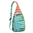 thumbnail image 1 of Rainbow Zebra Print Sling Bag - Colorful Abstract Zebra Stripes Crossbody Backpack for Women & Men, Modern Fashion Shoulder Bag (Cute Cartoon Zebra Pattern, Water-Resistant & Lightweight), 1 of 4