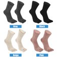 thumbnail image 4 of Unique Bargains Pair Full Finger Five Toe Socks Unisex Non Slip Daily Fit Finger Socks Beige, 4 of 7