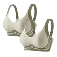 thumbnail image 1 of Yuyuzo 2PC Bras for Women Wireless Supportive Seamless Push-Up Bra Color Block Soft Everyday Bras, 1 of 2