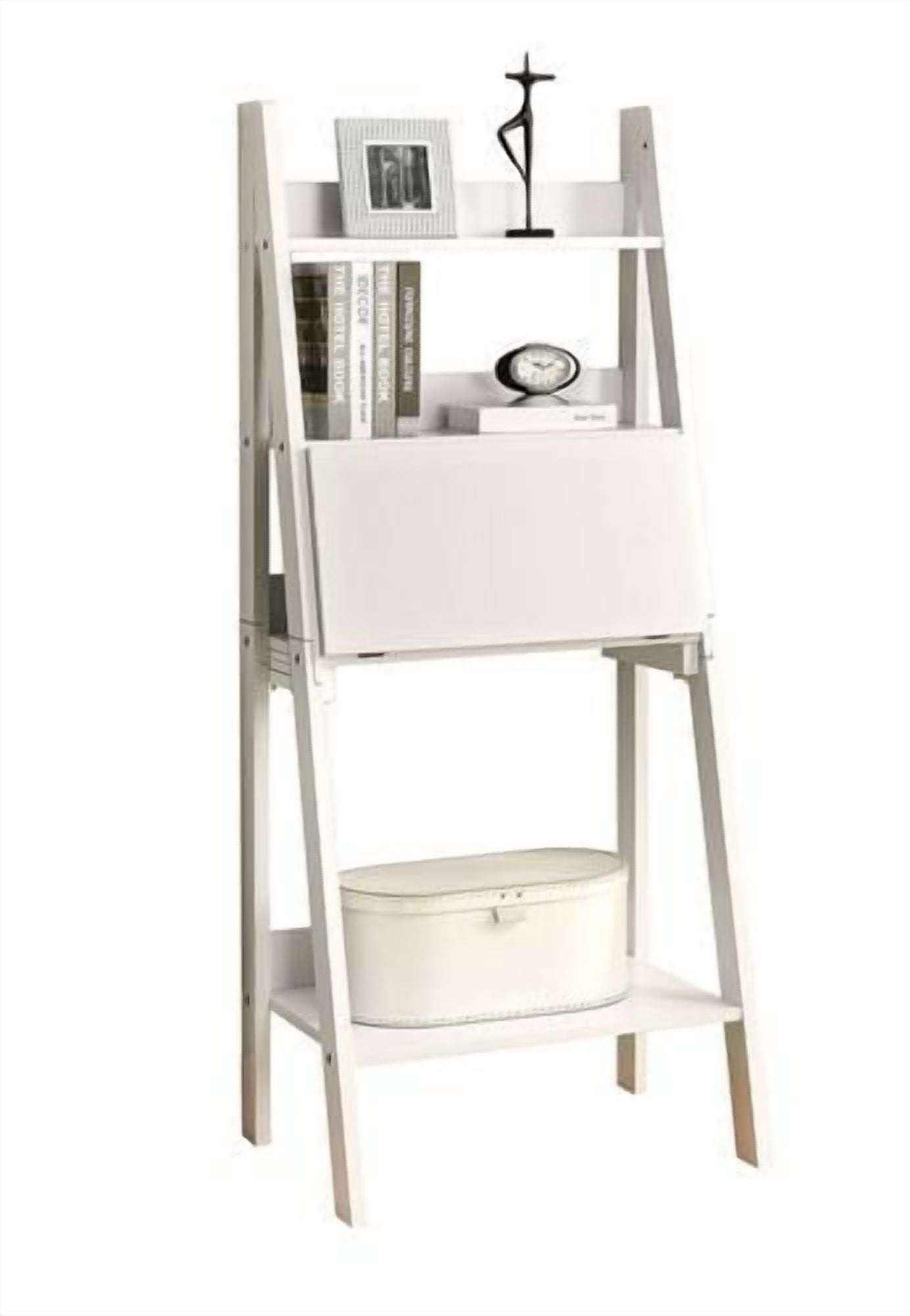 Monarch Specialties Computer Desk, Home Office, Laptop, Leaning, Storage Drawers, 61"h, Work, Laminate, White, Contemporary, Modern