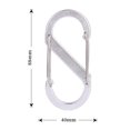 thumbnail image 3 of LJNYFDC Camping Gear Accessory 2Pcs Colored Carabiner Zipper Lock Clips Strong Load bearing Portable Camping Keyring S shaped Carabiners, 3 of 7